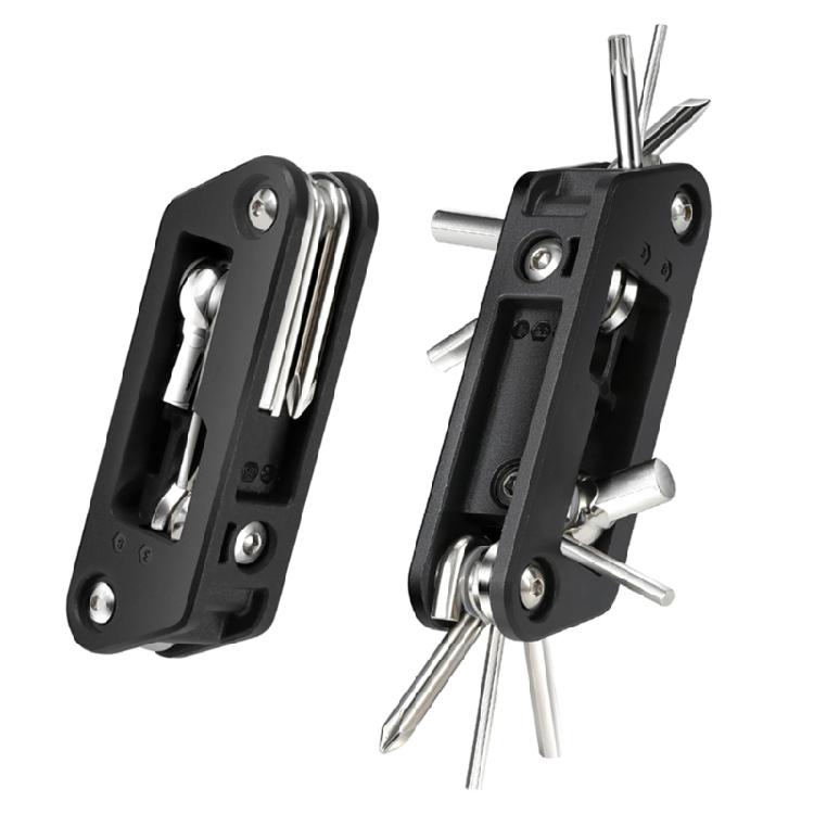 Portable Folding Hexagonal Spoke Wrench Space Saving Mountain Bike Screwdriver Tool for Bicycles Repair and Maintenance