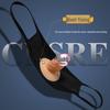 Black Mask Fake Penis Gag Ball: Erotic Adult Toy for Women
