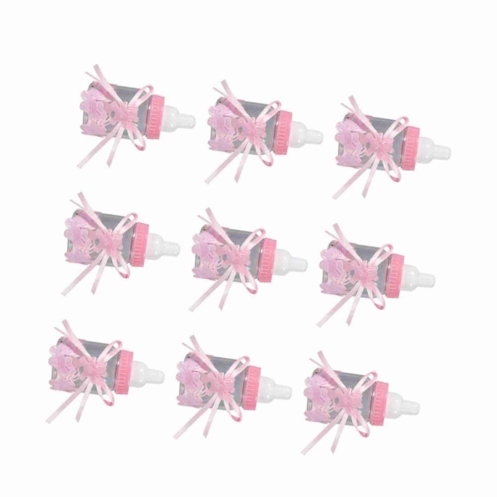 12pcs Plastic Plastic Candy Bottles Mini Milk Bottles Candy Chocolate Bottles  Home Party Decor