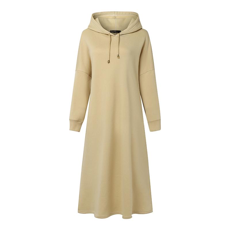 ZANZEA Women Autumn Casual Long Sleeve Hoodies Sweatshirt Dress