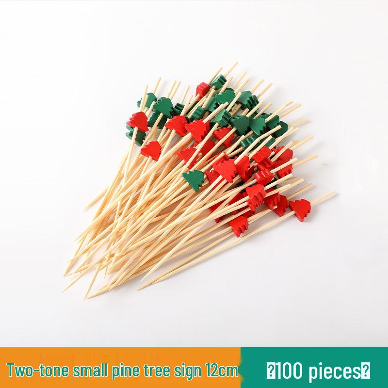 Colorful Bamboo Fruit Forks & Cocktail Skewers - Decorative & Disposable for Baking & Events