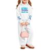 Girls' Printed Hoodie and Sweatpants Set, 2-Piece Casual Outfit for Everyday Wear