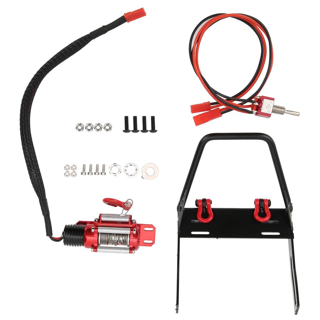 Front Bumper with Winch Upgrade Parts Accessory Fit for SCX10 1:10 RC Crawler Climbing Car