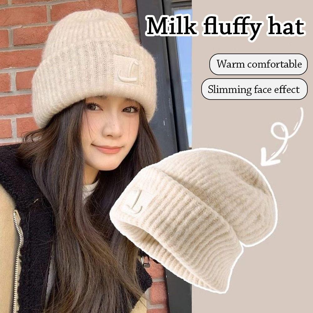 Solid Color Warm Hat Knitted Knitted Cap Casual Hip-hop Bonnet  Men