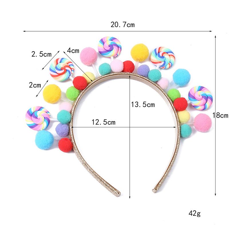 Cartoon Lollipop Hairband Sweet Candy Hair Band Girly Heart Princess Headband Birthday Party Holiday Costume Hair Accessories