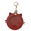 Kreative Katzen-Anstecknadel-Tasche mit 58mm Anime-Stern-Display - Cartoon-Design Lederetui