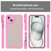 Armor Series For iPhone 15 Plus Case PC+TPU Semi-Transparent Frosted Finish Protective Phone Cover