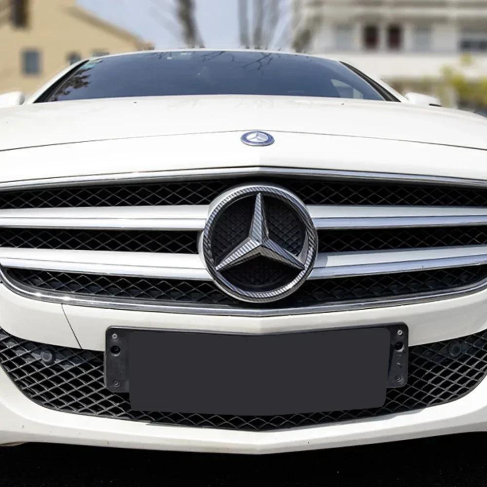 Für Mercedes Benz ABS Auto Frontgrill Abzeichen Aufkleber Decal Abdeckung Emblem Für Mercedes Benz GLA GLK ML GLC GLE C E-Klasse W204 W20