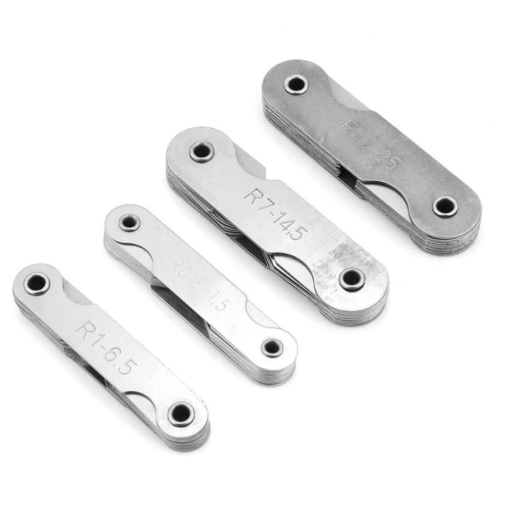 Portable Stainless Steel Radius Gauge External Internal Concave Convex Fillet Gauge Metric Two Types Gauge Set For Tool Makers