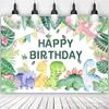 Cartoon Dinosaur Theme Cake Toppers Cute Dino Balloon Decorations Banner Tableware Set Birthday Party Supplies Baby Shower Favor