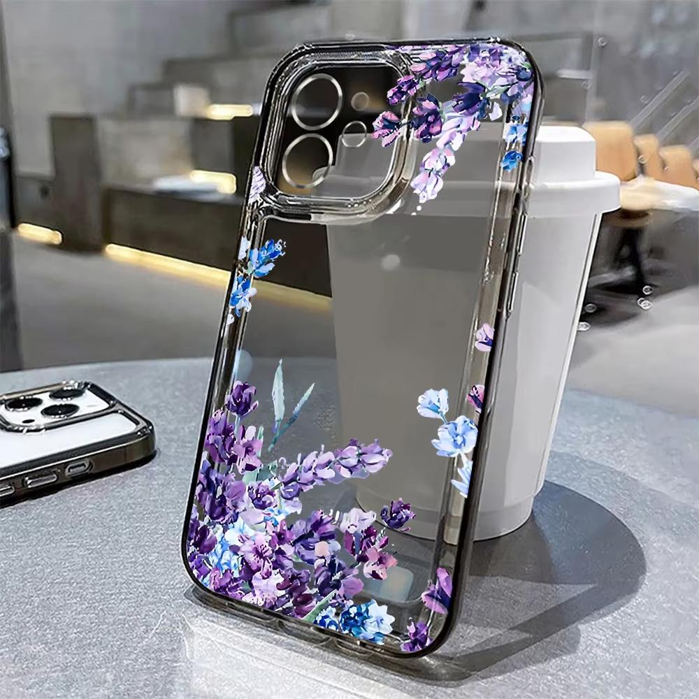 Abstract Plants Flower Phone Case For iPhone 16 Pro Case iPhone 13 15 11 12 14 Pro Max 16e 8 7 Plus XR XS X SE Clear Soft Cover