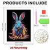 DIY Pearl Painting Set Rabbit Pattern Home Decoration Handmade Sticky Diamond Creative Canvas Pearl Art Painting Crafts Perfect Gift