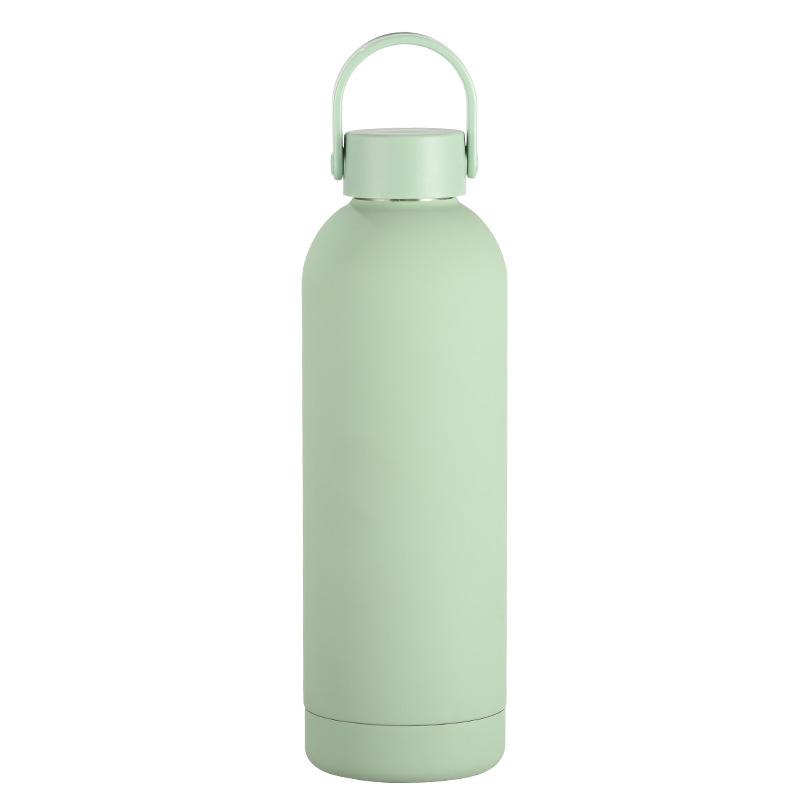 350/500/750/1000ml Macaron Color Cola Shape Insulated Bottle, 304 Stainless Steel Vacuum Flask, Portable Handle Water Bottle