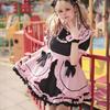 Costume da Maid Lolita Giapponese con Orecchie da Gatto per Cosplay Anime e Outfit da Ragazza Dolce