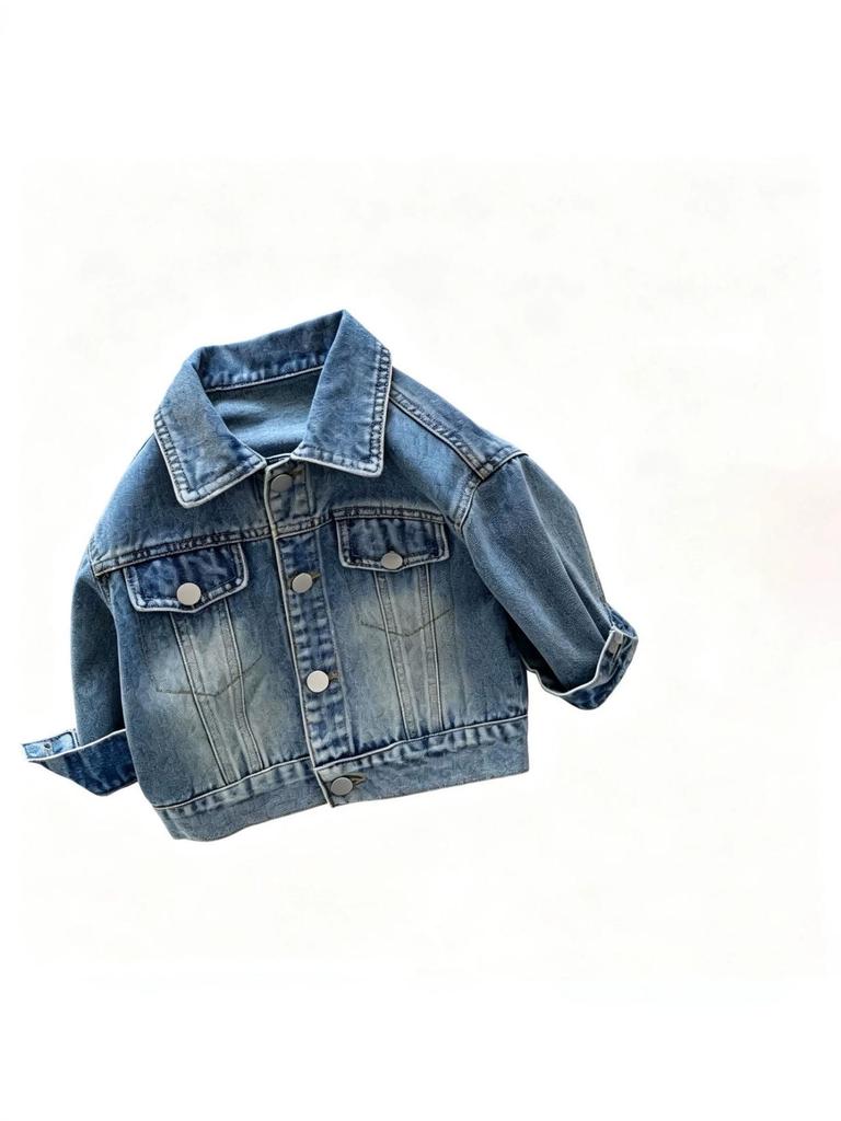 2026 Boys' Stylish Denim Jacket - Autumn/Spring Children's Outerwear