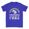 Unicorns 1986 40th Birthday 40 Years Old Men T Shirt  Novelty Tees Short Sleeve Crew Neck TShirt Pure Cotton Plus Size Clothing