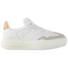 Groovy Cow Leather Low Top Skateboard Shoes Women's Ecru 1ACHGI