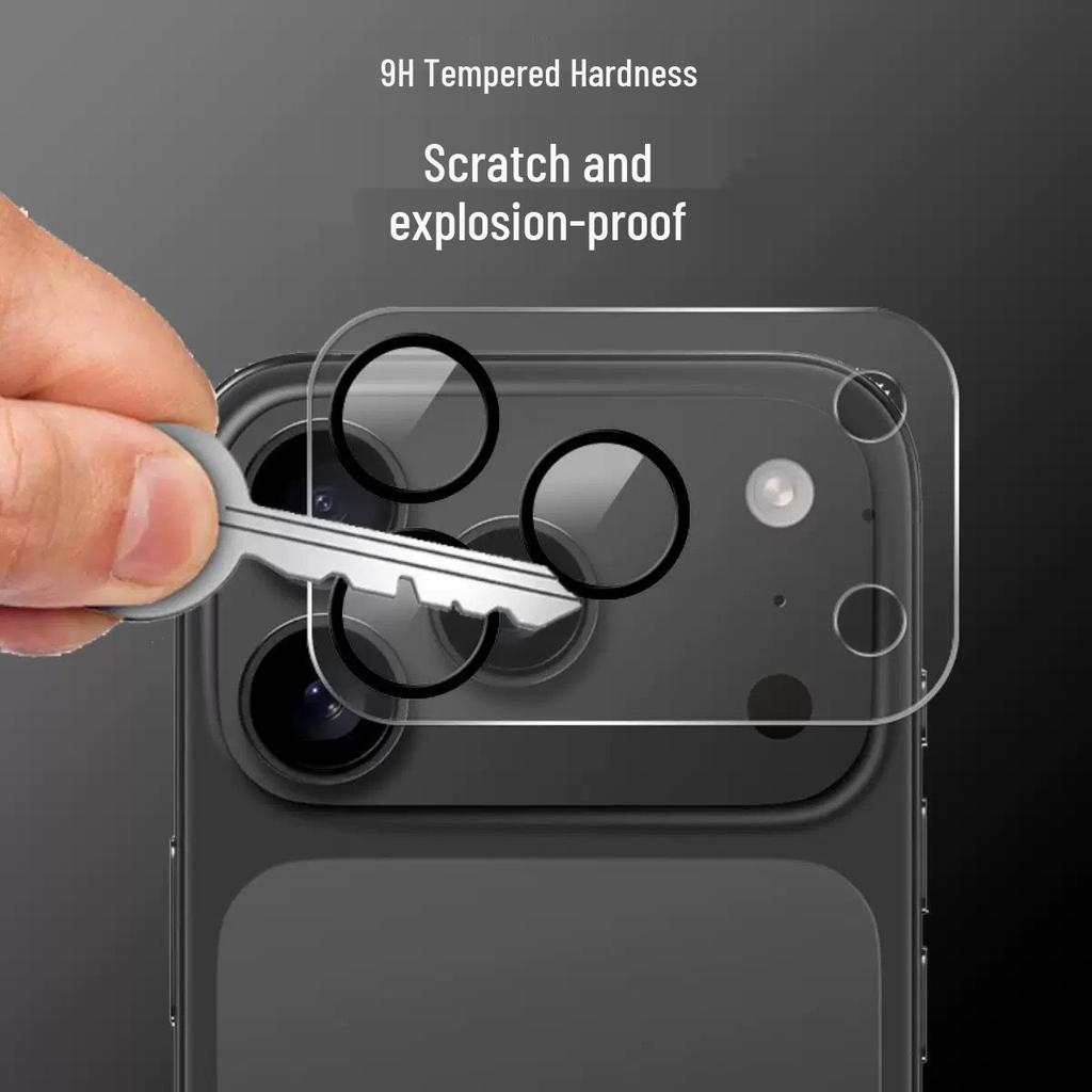 Apple 17 Pro Max 3D Silk Screen Full Coverage Transparent Camera Lens Protector