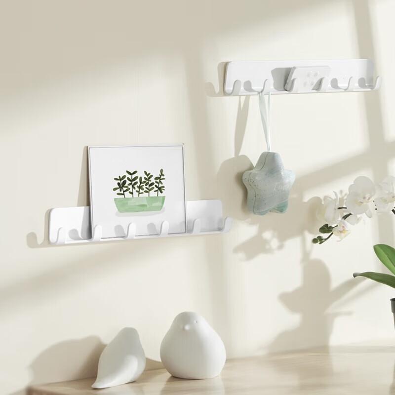 Punch-Free Adhesive Multi-Hook Rack