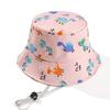 Cartoon Dinosaur Print Baby Bucket Hat Summer Outdoor Kids Boys Girls Sun Hat Cute Toddler Outdoor Beach Fisherman Cap