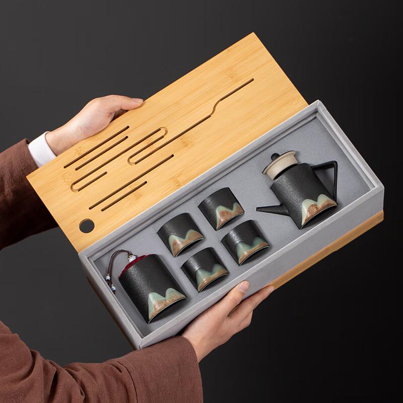 Chaxun Coarse Pottery Kung Fu Tea Set with Tray