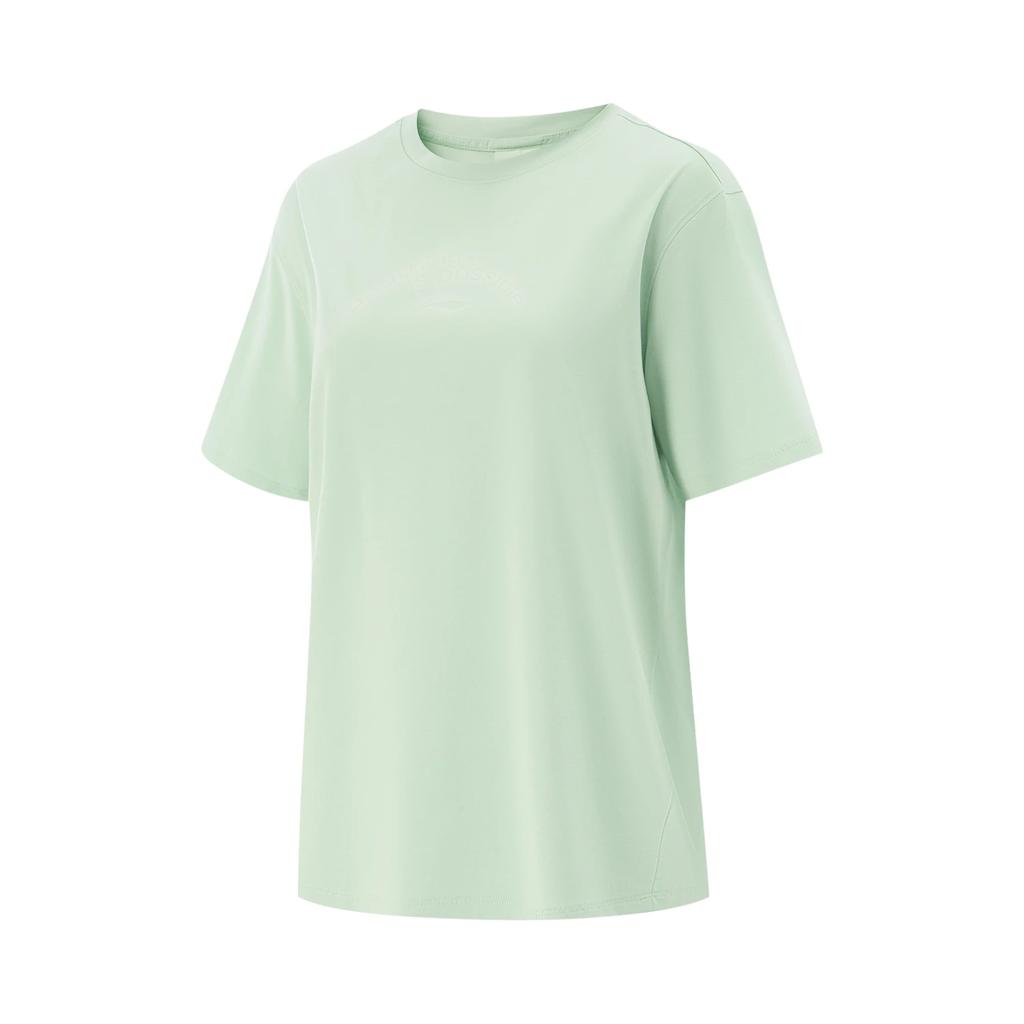 Li Ning Fitness Series Round Neck Breathable Versatile Casual Loose Short Sleeve T-Shirt Women Tops ATSV134-3