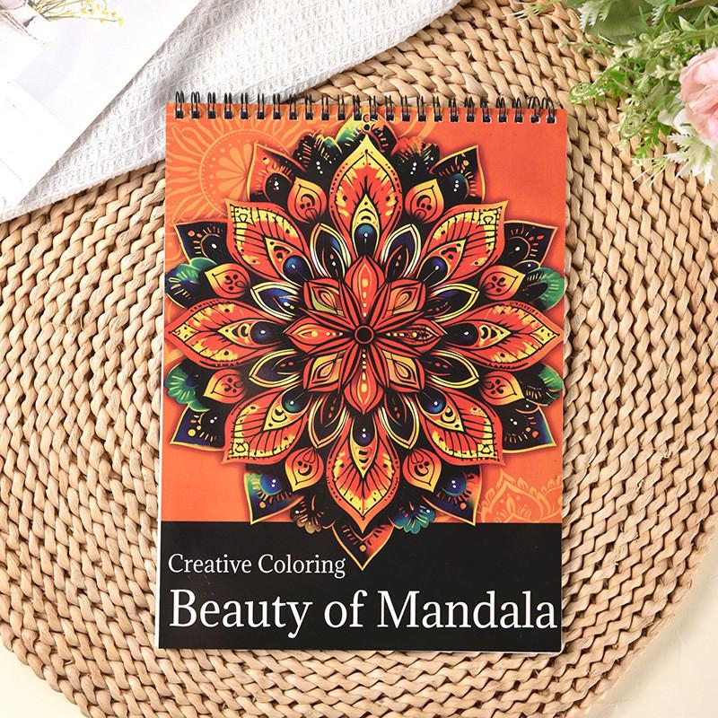 Mandala Coloring Book: 100 Easy Tear-Out Sheets with Unique Patterns for DIY Adult Stress Relief.