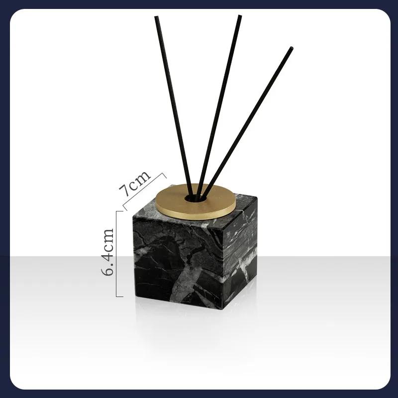 Mramorová aromaterapeutická láhev High-end hotelový pokoj Koupelna Nádoba na parfém Láhev Koupelnová dekorace Láhev s aroma difuzérem