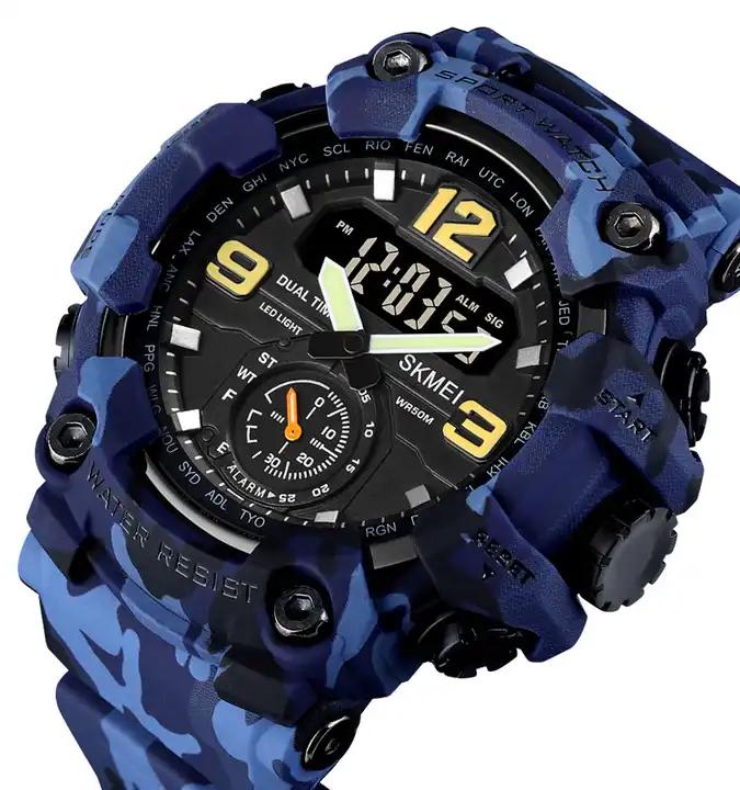 Skmei 1637 Newest Digital Sport Watch Dual Time Analog Digital Wrist Watches 50m Waterproof Wristwatch