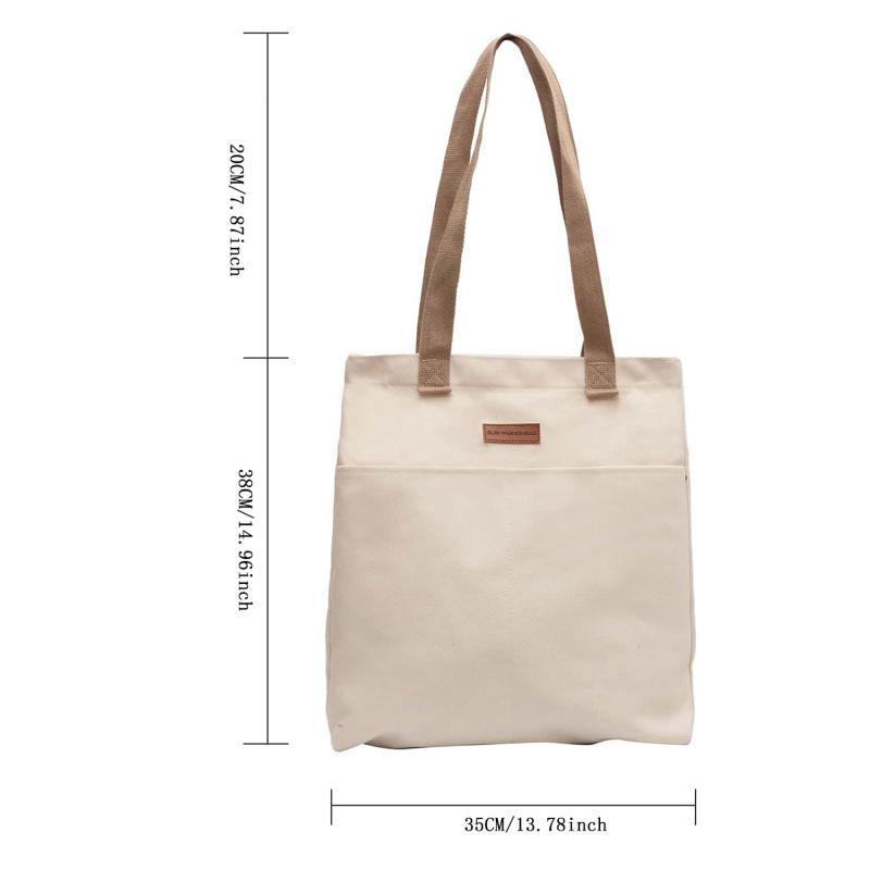 Dame Tote Bag Ensfarget Designer Dame Hverdagshåndveske Skulderveske Stor Kapasitet