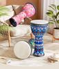 African Children's Lightweight Hand Drum - Large, 8" Percussion Instrument, Set of 6, No Tuning Required