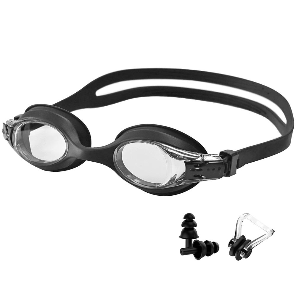 

Swimming Goggles For Kids Youth Age 3-14 Years Old Anti-fog 100% UV Protection Clear Vision No Leaking Quick Adjustable Strap чорний