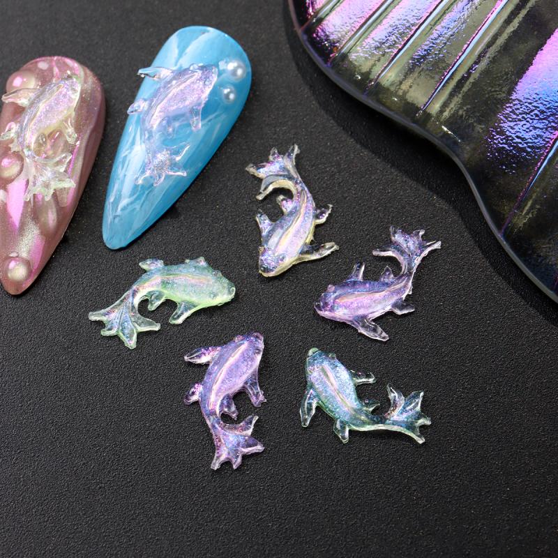 30/50/100ks Delfín Medúza Ozdoby na nehty Žralok Hvězdice Série Mořští živočichové Přívěsky na nehty DIY Nehtové doplňky