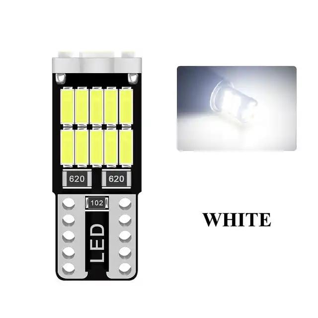 2Pcs T10 W5W 194 501 Led Canbus No Error Car Interior Light T10 26 SMD 4014 Chip Pure White Instrument Lights Bulb Signal Lamp