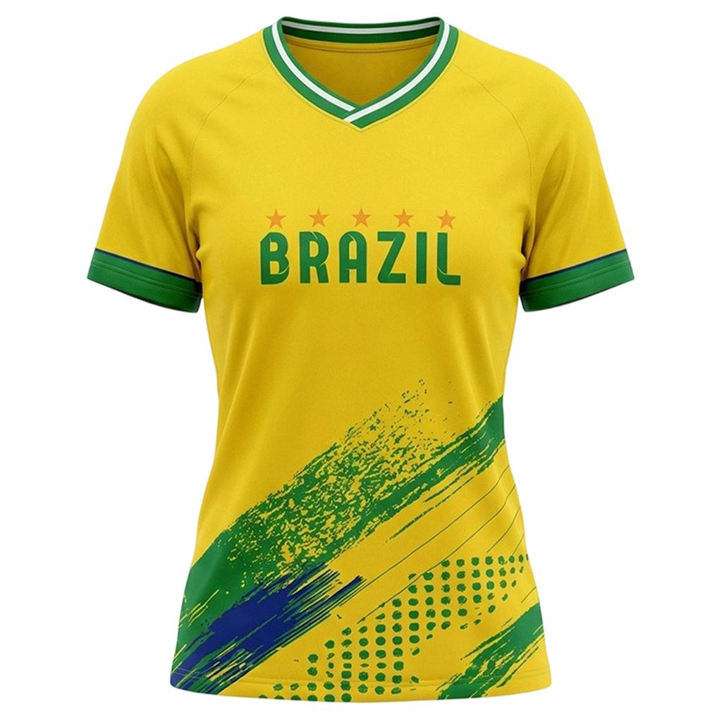Damen Kurzarm Fußballtrikot 2026 Weltmeisterschaft Inspiriertes Design Leicht Atmungsaktiv Sportliches Shirt für Training und Freizeit