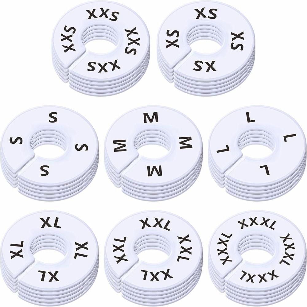 8Pcs Lightweight Closet Hanger Dividers Garment Tags Clothing Size Marking Ring  Boutiques