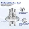 A96I-GL45 304 Stainless Steel Safety Bottle Cap For Laboratory Use-Medium Size, Autoclavable 1-Port