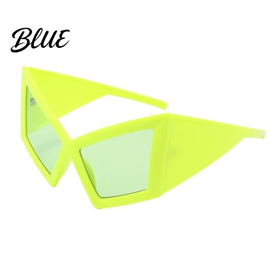 Futuristic Style Sunglasses Geometric Sunglasses Edgy Triangle Frame Shades Trendy UV Eye-catching Protection Sun Glasses for Women Street