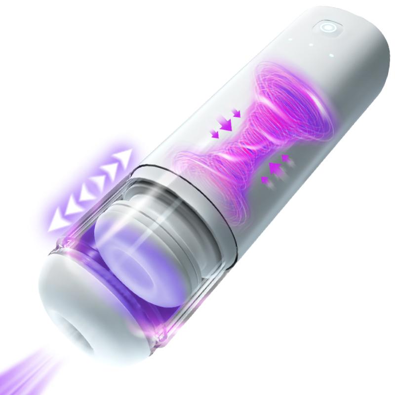 Wearable Male Automatic Masturbator Telescopic Sucking Machine Vibrator Masturbation Cup Blowjob Real Pussy Oral Sex Toy For Men