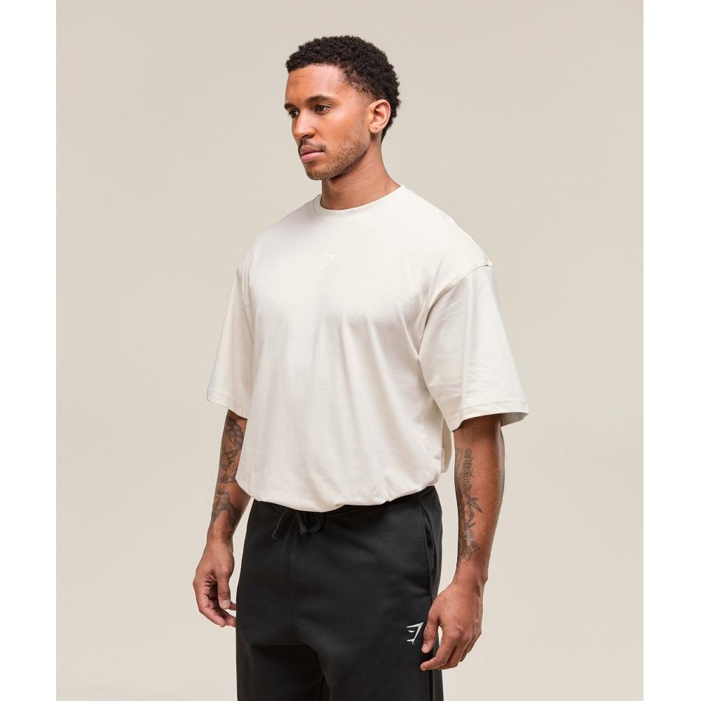 Gymshark Power T shirT oaT whiTe A2c9e Wc1v