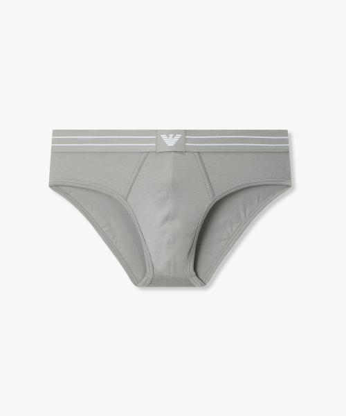 

[Emporio Armani Underwear] Мужские хлопковые плавки в полоску с эластичной лентой 0816111052 [Отправка из Кореи] 100% Оригинал Grey - S