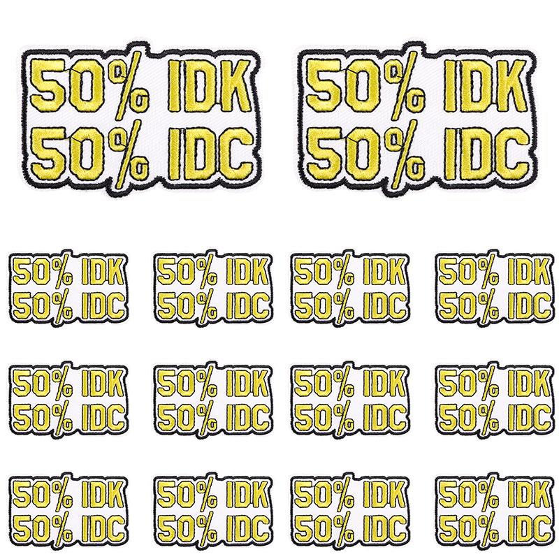 5pcs Cartoon Patch Letter Slogan Embroidery Patch Iron On Patches For Clothing Thermoadhesive Patches For Clothes Jeans Sew Diy