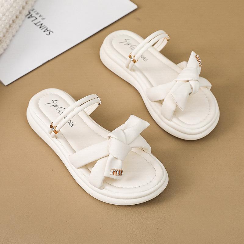 

[Customized] 777-3 sandals women s 2025 new popular outer wear summer versatile thick-soled soft-soled flat-soled straps 35