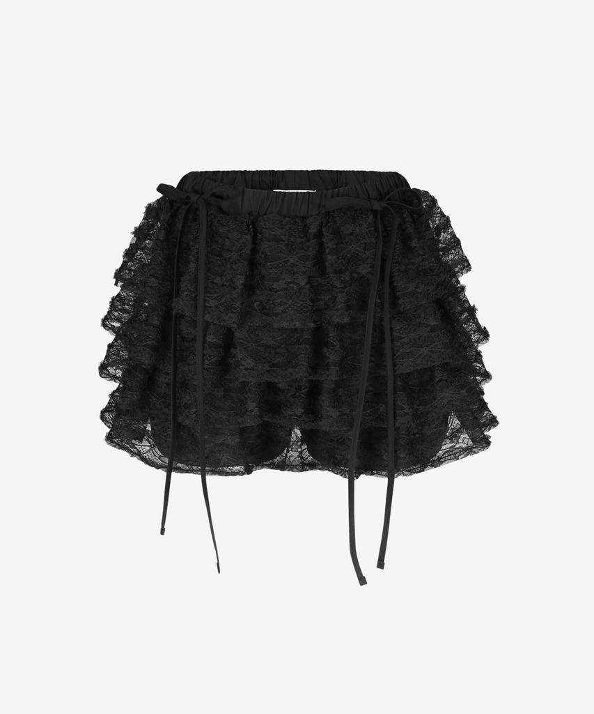 Limekeu Angel Lace Tutu Mini Skirt Pants Black