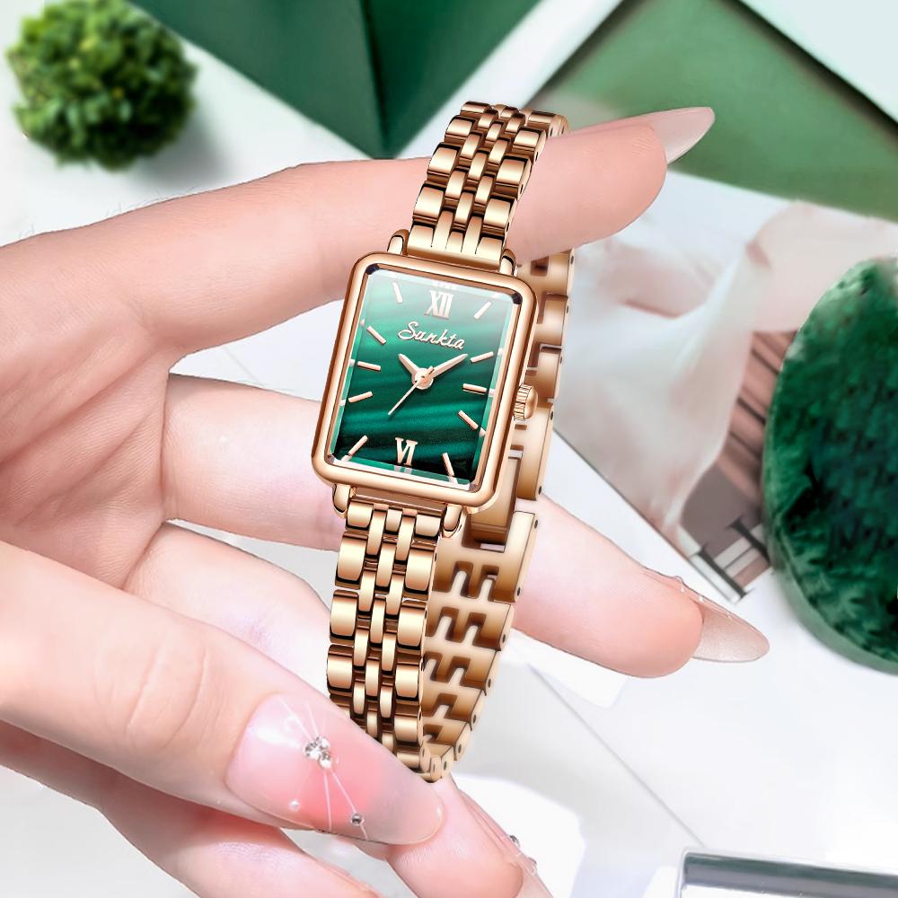 Sunkta Mode Frauen Uhr Stahl Band Wasserdichte frauen Quarzuhr