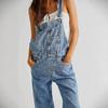 2026 Damen Denim Latzhose Gerader Schnitt Bequem Lässig Streetwear Jeans Teenager Mädchen