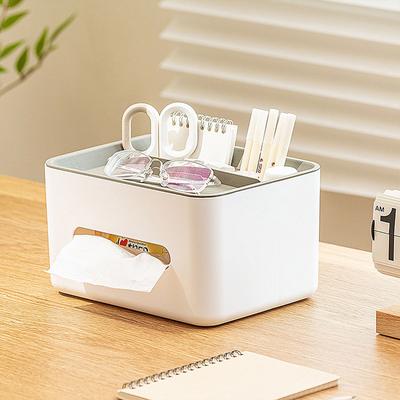 1pc-Desktop Storage Box Tissue Box Drawer Paper Box Multifunctional Remote Control Miscellaneous Storage Rack Desktop Storage