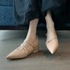 Fashion Pointed Toe Marie Janes Women Sandals Naked High Heels Shoes Woman 2025 Trend Pumps Elegant Dress Summer Shallow Sandalias Mujer