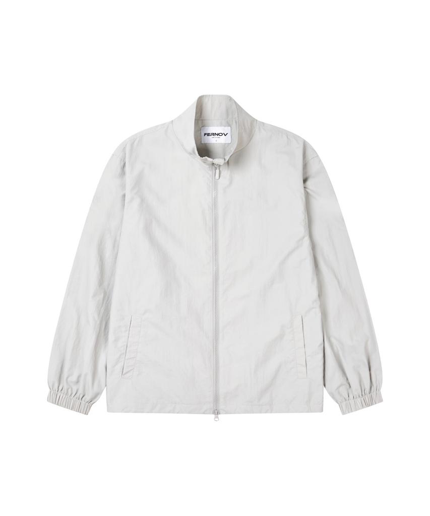 Fernov City Leisure Lightweight Windbreaker Jacket Light Grey