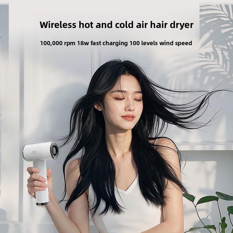 Household Small Thermostatic Hair Dryer, Portable Hair Dryer for Outdoor Travel, Strong Silent Wireless Hair Dryer